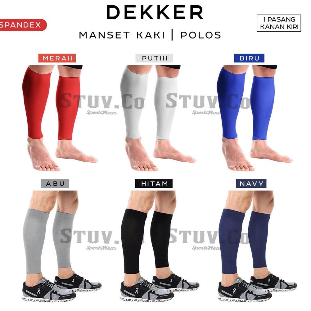 (SATU SET) PELINDUNG BETIS DEKKER DEKER MANSET KAOS KAKI OLAHRAGA PRIA WANITA VOLY SEPAKBOLA FUTSAL 