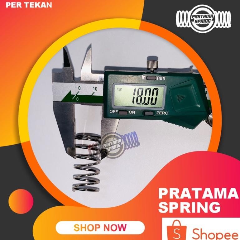 Per Pegas Tekan OD 18 mm Kawat 1,5 mm Stainless Panjang 35 mm AST nUg