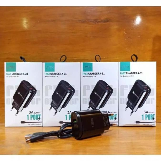 (Expert) Charger UMAX A31 Charger UMAX Fast Charger A-31 3A Qualcomm 3.0