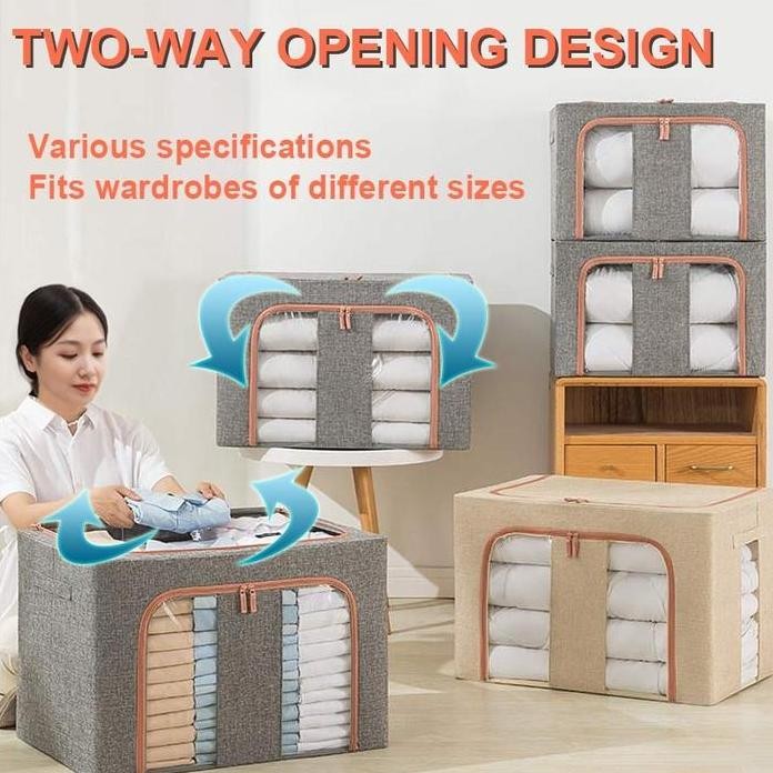

Terlaris Storage Box Tempat Penyimpanan Baju Mainan Pakaian Multifungsi
