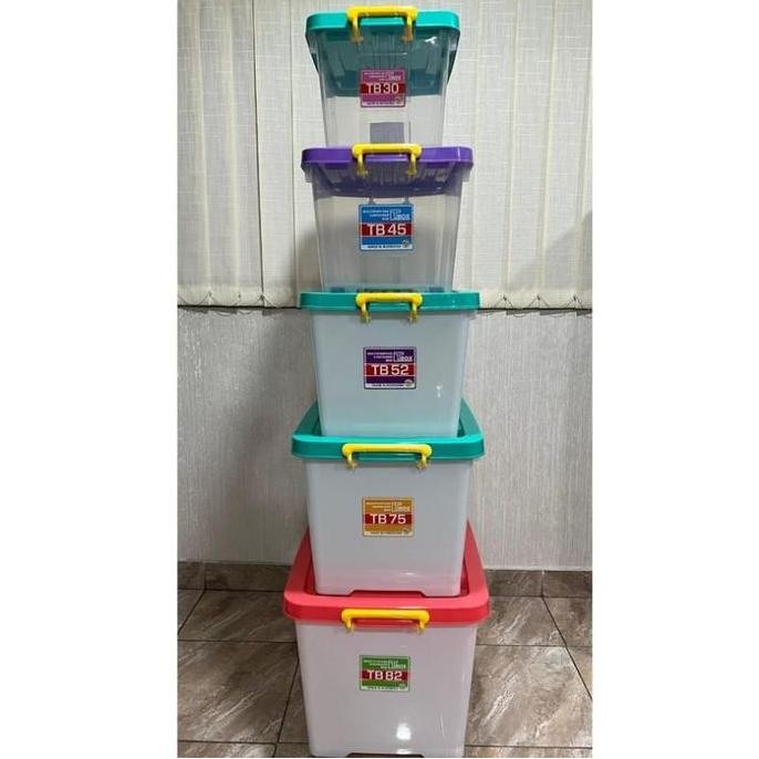 

Terlaris Container Box / Box Plastik / Kotak Serbaguna / Box Kontener / Kotak Container Tabitha + Roda