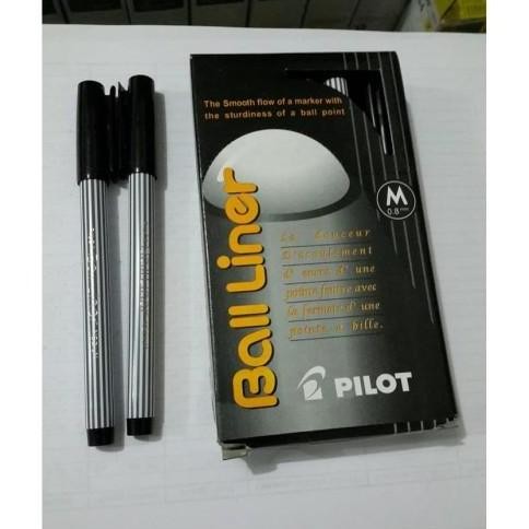 

ballpoint pilot balliner 0.8mm - hitam 1 kotak