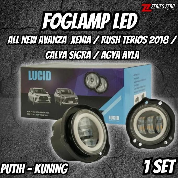 Lampu Foglamp LED Daymaker Lampu Kabut 4 Inch 3 Lensa Full Ring All New Avanza Xenia Calya Sra Rush 