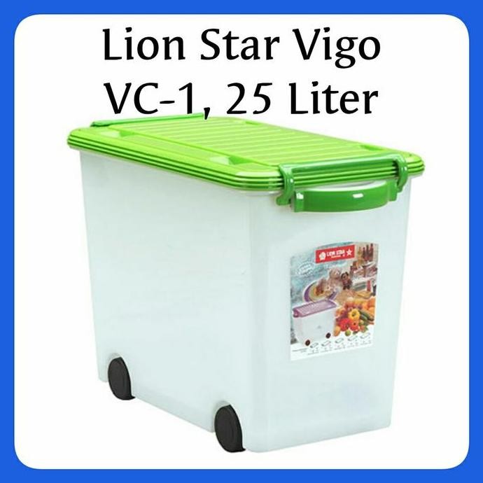 

Terlaris Container/Kontainer Box Serbaguna+Roda, Lion Star-Vigo, 25 Liter.