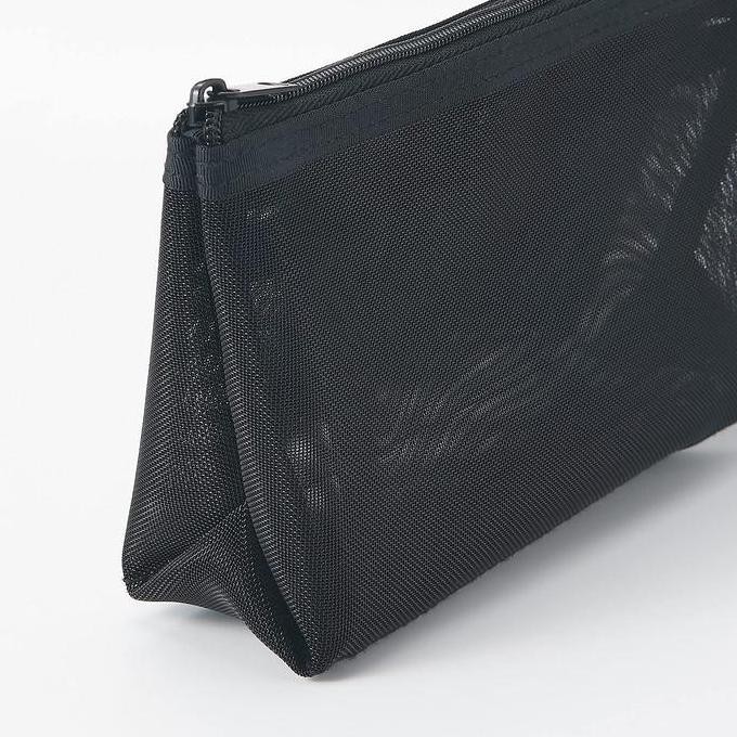 

NEW MUJI Nylon Mesh Pen Case with Gusset - tempat pensil