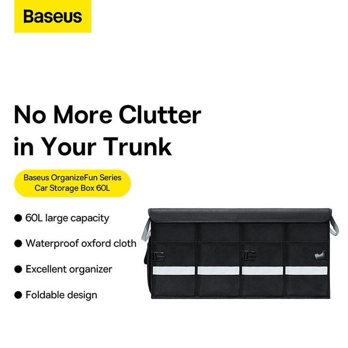 

Terlaris Baseus Organizer Car Storage Box 60L Box Lipat Mobil