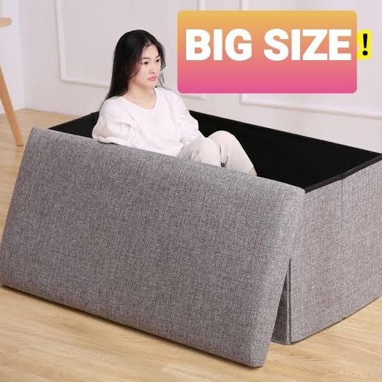 

Terlaris Storage Box Bentuk Sofa Ottoman Kotak Tempat Penyimpanan Barang Mainan