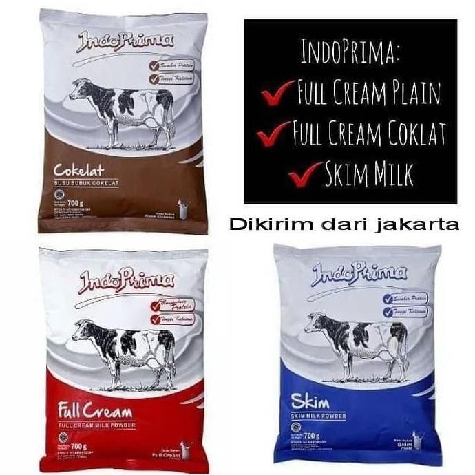 

Susu Bubuk Fullcream/coklat/skim indoprima 700gr