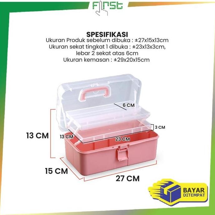 

Terlaris [Cod] Fh C1050 Tool Box 3 Tingkat Kotak Penyimpanan Multifungsi