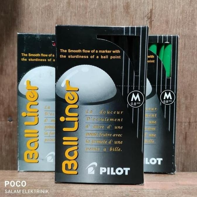 

TERBARU - Pen Balliner Pilot 1 lusin hitam merah biru hijau Stationery Tulis