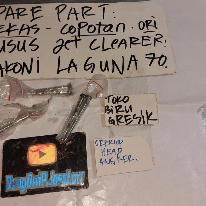bekas copotan sparepart. khusus jet cleaner lakoni laguna 70. bagian SEKRUP HEAD ANGKER