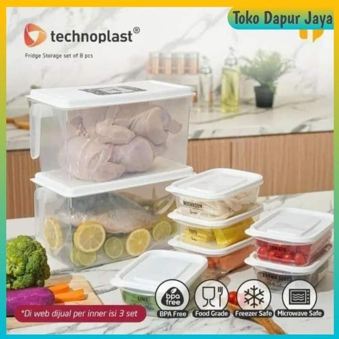 

Terlaris Technoplast Fridge Storage 8 Pcs Box Penyimpanan Kulkas Multifungsi