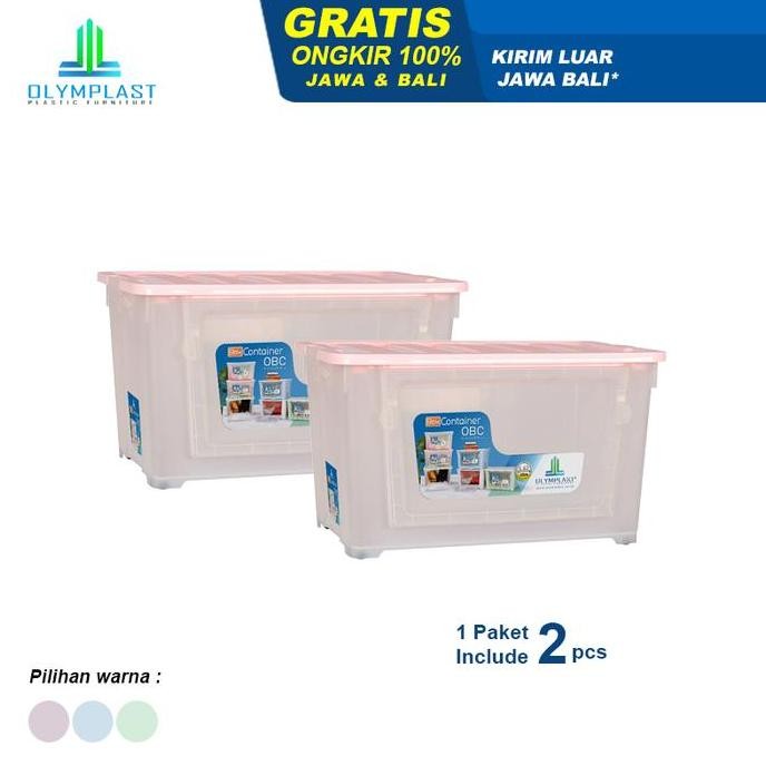

Terlaris Olymplast Container Box Pure / Penyimpanan Transparan / Obc 2 Pcs
