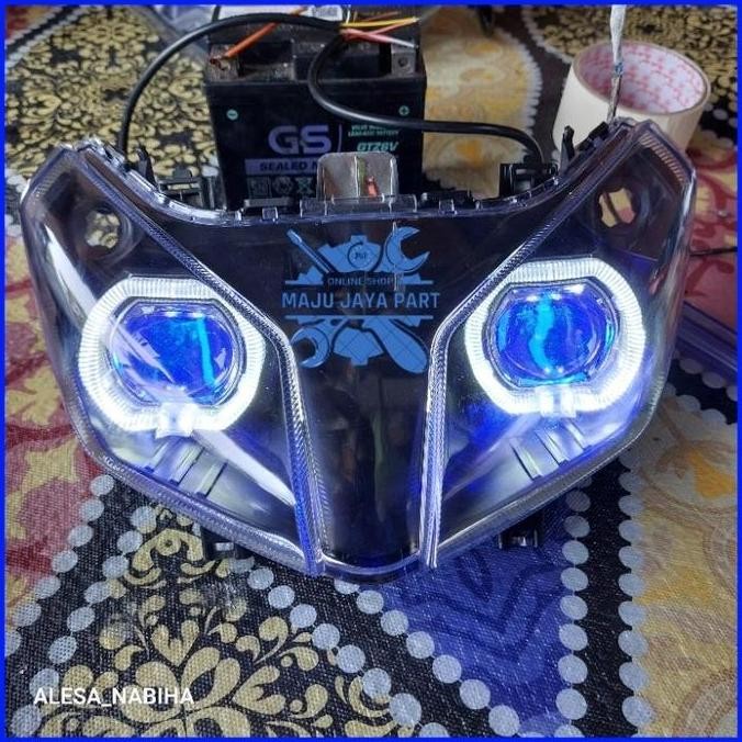 Reflektor Lampu Depan Vario techno 110 cbs karbu Set Biled Ala Ala 2,5 Inci Motor Projie
