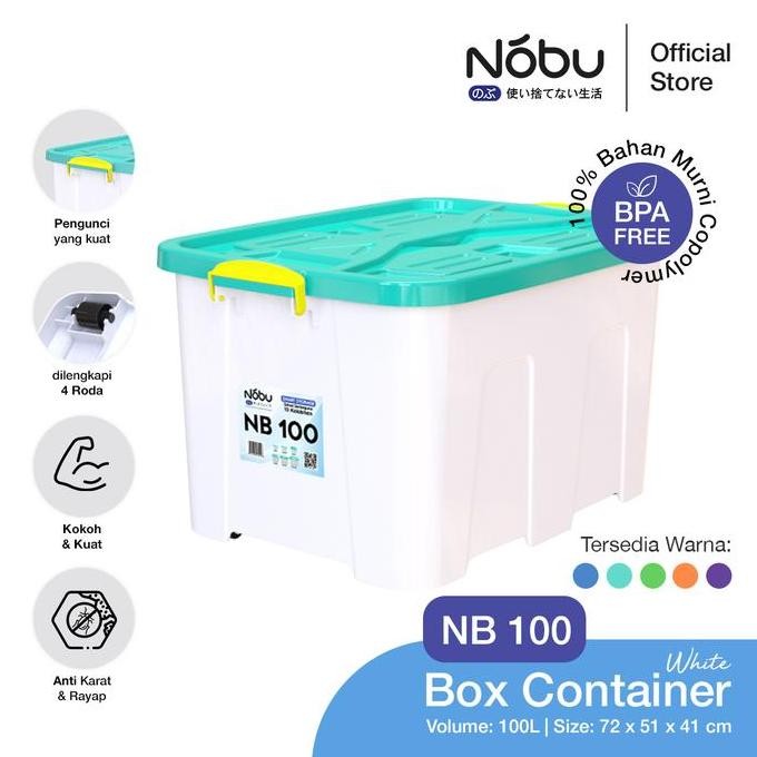 

Terlaris Nobu Smart Storage Container Box 100L Tempat Penyimpanan Dengan Tutup