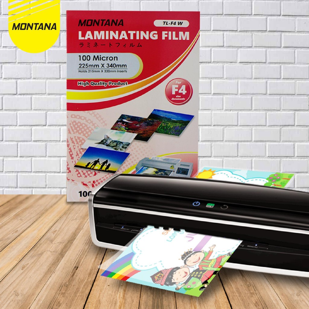 

MONTANA PLASTIK LAMINASI F4 100 SHEETS LAMINATING FILM HIGH QUALITY TL-F4W