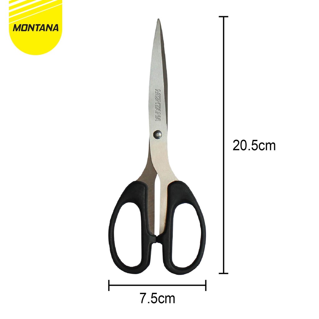 

MONTANA SCISSORS GUNTING STAINLESS STEEL 20.5 CM MULTIPURPOSE KUAT TAJAM ANTI KARAT STI-180/LUSIN