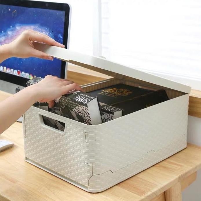 

Terlaris ZenFoldable Storage Box Sundries Bin Book Kontainer Box Penyimpanan Serbaguna Multifungsi