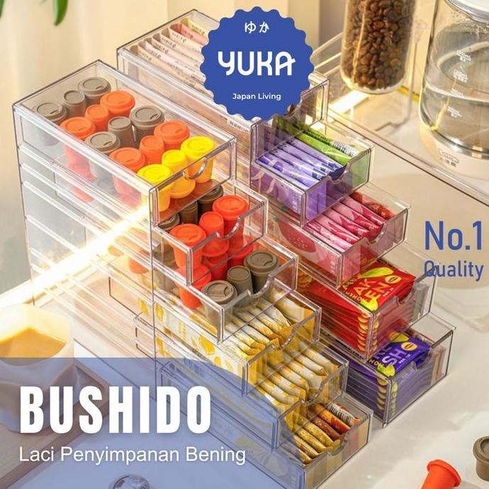 

Terlaris Yuka Storage Penyimpanan Laci Akrilik Serbaguna Tingkat Drawer Bening