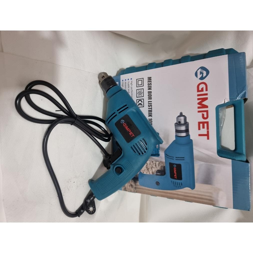 Carlosmomok12 Termurah  Set Koper  Mesin Gerinda +Bor Tangan Listrik Bolak Balik Uk.10Mm Bor Tangan 