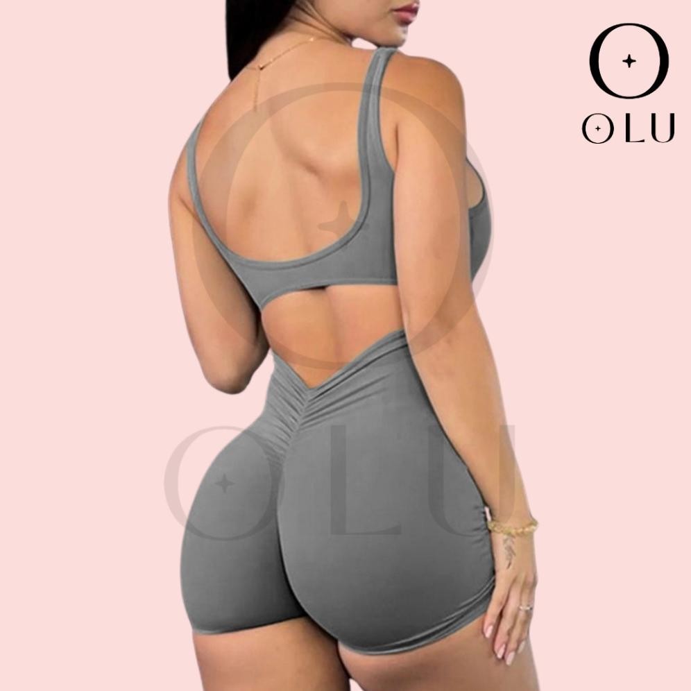 Jumpsuit Premium Anya Tanpa Busa Gym Pilates Yoga Set Sexy One Piece Baju Wanita Sports  Legging Yog