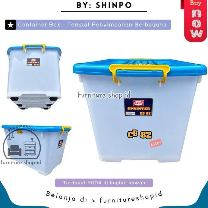

Terlaris Shinpo - Kontainer Box Cb 82 Liter Ada Roda - Kotak Serbaguna