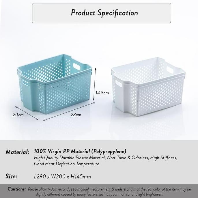 

Terlaris Elianware Multi Purpose Large Stackable Storage Organizer Basket 2Pcs