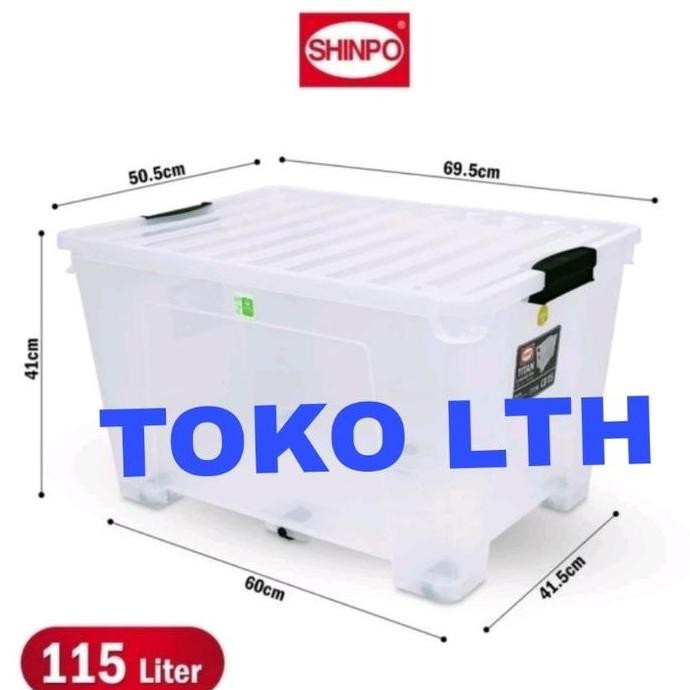 

Terlaris Titan Cb115 Container Box Roda Transparan 115 Ltr Shinpo Sip 103 Bening Kotak Wadah Penyimpanan Cb 115 Sip103
