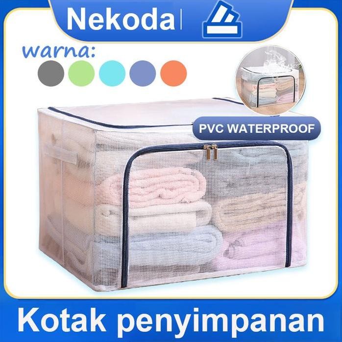 

Terlaris Kotak Lipat Penyimpanan Pakaian Double Zipper Large Box Pvc