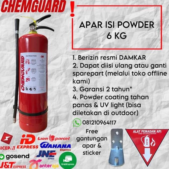Premium Tabung pemadam 6 kg apar 6 kg chemguard apar ABC powder