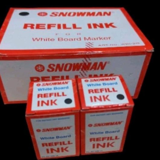 

REFIL TINTA SPIDOL WHITE BOARD SNOWMAN PAPAN TULIS PER PAK ISI 12 PCS