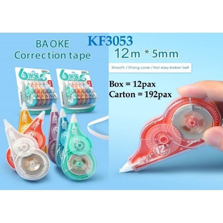 

Correction Tape Baoke KF-3053 12 meter (6pcs)