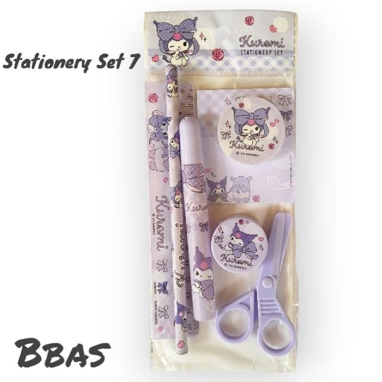 

Kuromi Stationery Set 7 pcs - Adinata / Paket Alat Tulis / Alat Tulis Karakter - Adinata 2432-2762