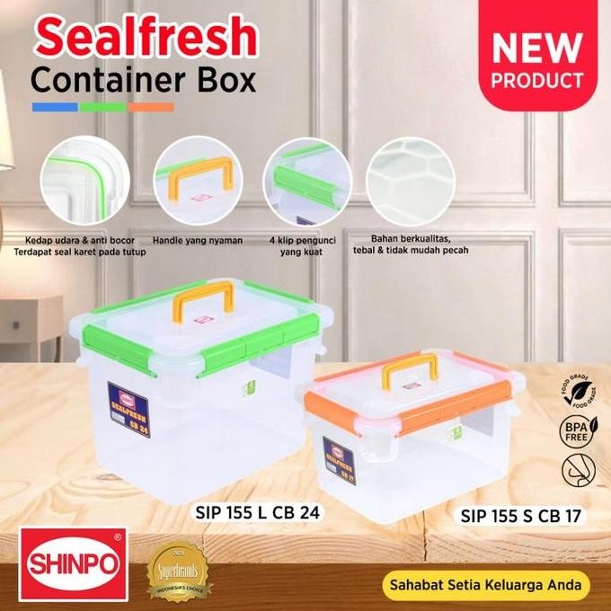 

Terlaris Sealfresh Container Box Seal Kotak Kedap Cb 24 Liter Shinpo 155 L Cb24