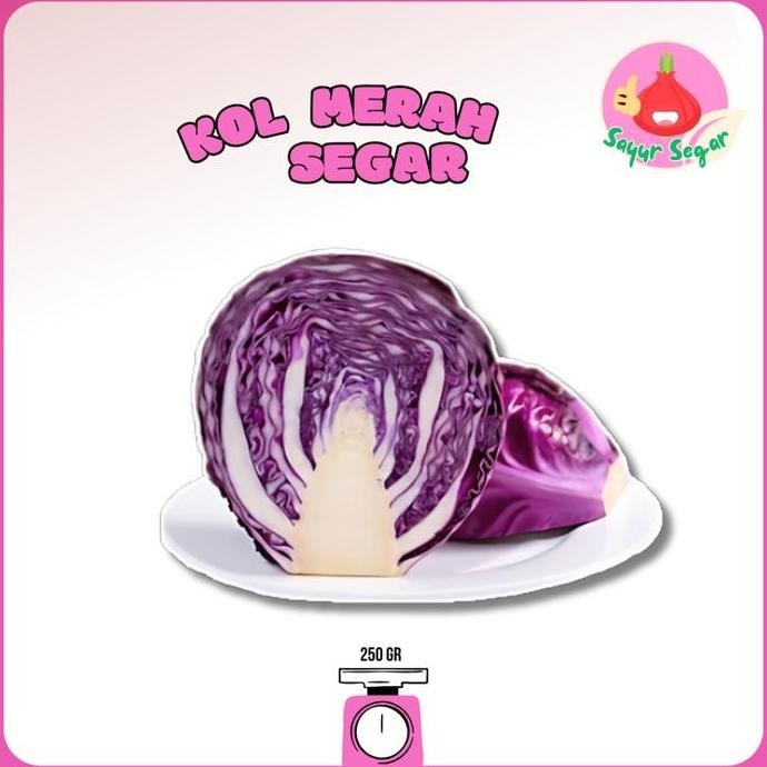 

Kol Merah/Kol Ungu Sayur Kol Segar 250gram - BawangBagus