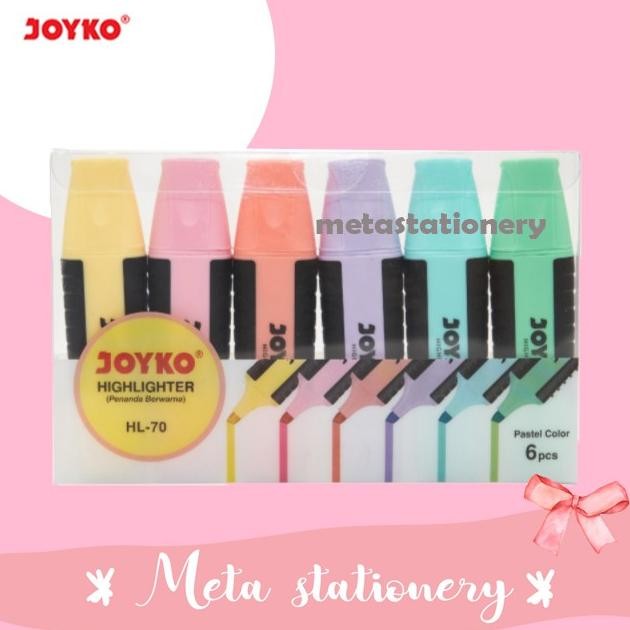 

Highlighter / Textliner / Penanda Berwarna Joyko HL-70 Pastel Color set