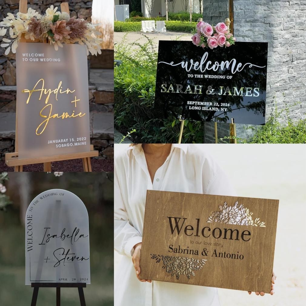 Welcome Sign Kayu / Dekorasi Lamaran Pernikahan / Wooden Sign / Wedding Sign / Ucapan Selamat Datang