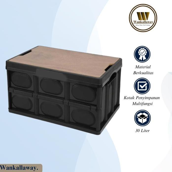 

Terlaris Storage Box Container Organizer Kotak Penyimpanan Plastik Lipat 30 L