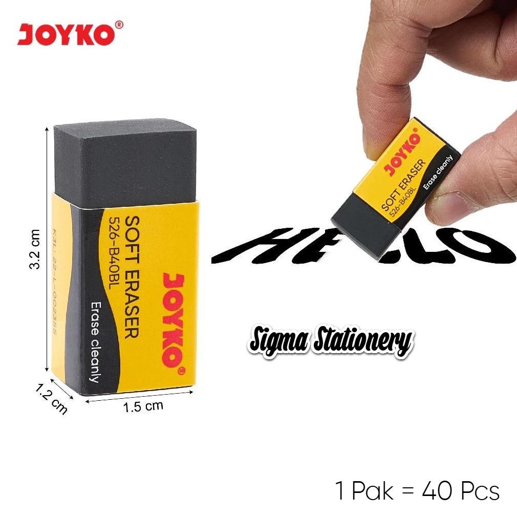 

Penghapus Pensil / Penghapus Kecil / Penghapus Sekolah Joyko Hitam 526-40BL [ 1 PAK 40PCS]