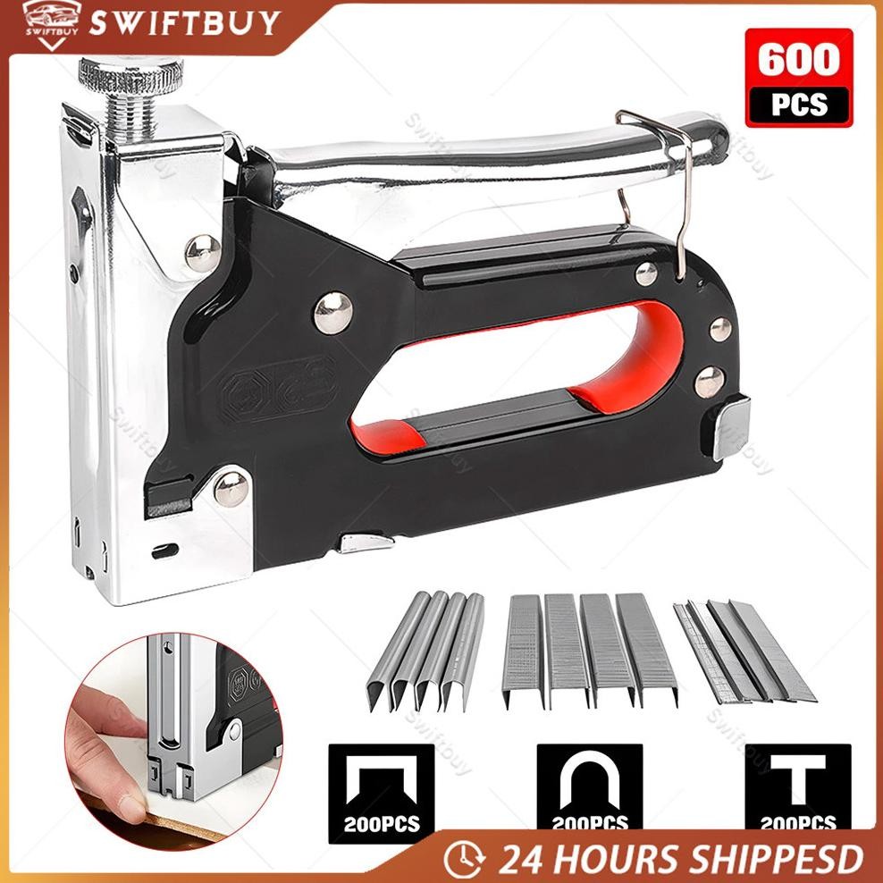 

Gratis 600 Paku! 3 In 1 Stapler Gun Tembak Multifungsi - Pistol Kuku Staples Gun Tacker Powerfull untuk Furnitur DIY, Dekorasi Rumah, Pelapis, dan Alat Pertukangan Rumah Tangga yang Praktis & Handal AST