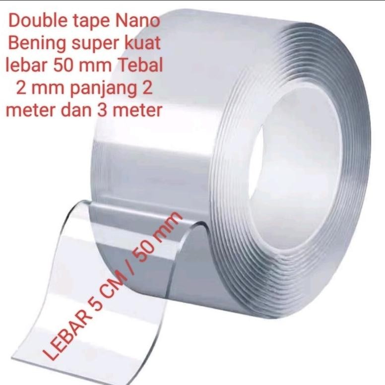 

double tape bening lebar 5 cm / 50 mm double tape super kuat import AST