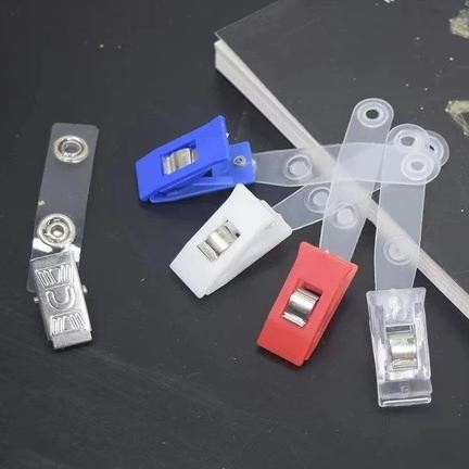 

50pcs Klip Jepit ID Card- Penjepit Nametag Gantungan ID Card AST