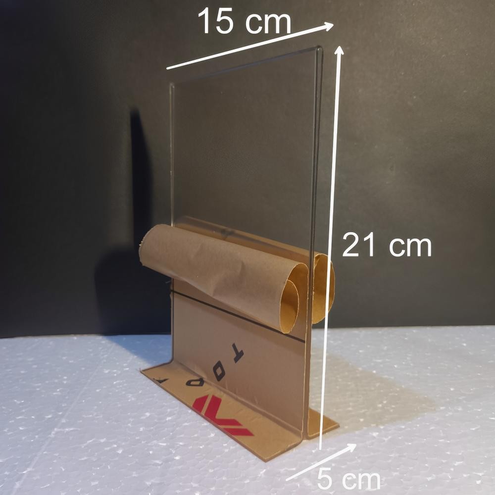 

Akrilik Tempat Brosur Acrylic Tent Card A5 21 x 15 cm Tebal 2mm AST