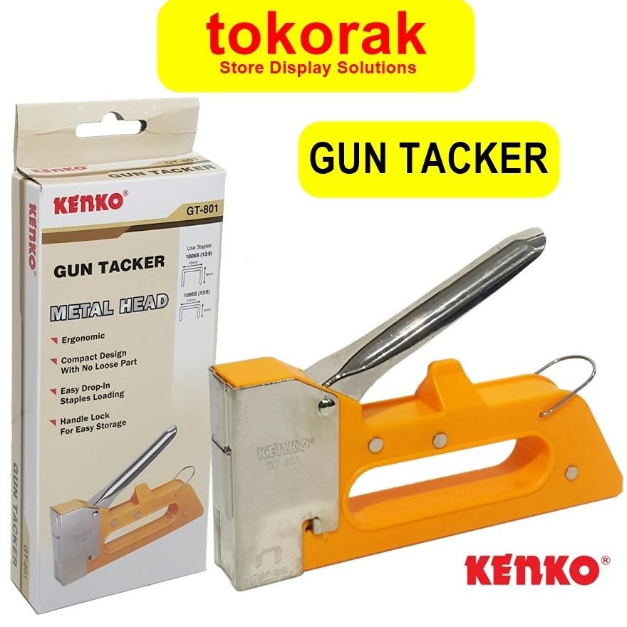 

STEPLER TEMBAKAN STAPLES GUN TACKER KENKO 13 / 8 GUNTACKER JOK 13/8 AST