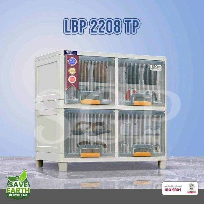 

Terlaris Locker Box 2 Susun/Tempat Penyimpanan Multifungsi/ Rak Serba Guna/ Napolly Locker Box 2208 Susun 2/Ruang Penyimpanan 4/Transparan