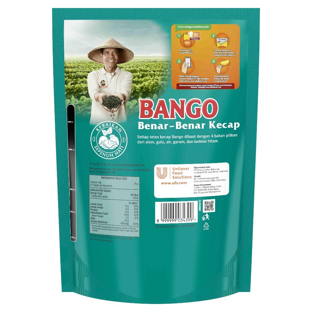 

Paket Bango Kecap Manis Pouch 1.5kg(X2)Free Botol Kaca 630ml