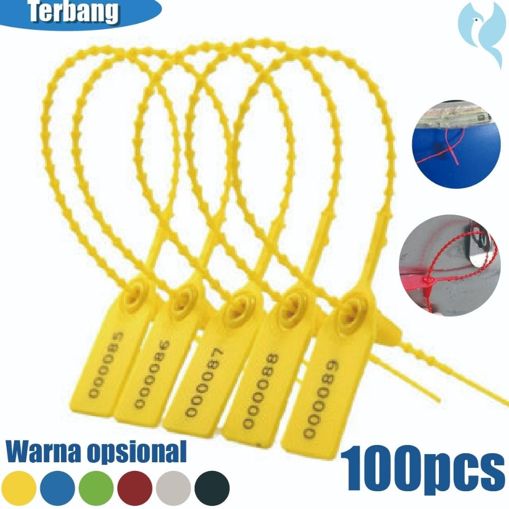 

100pcs Security Seal Segel Plastik Sekuriti Dengan Nomor Segel Koper Panel Container Tag AST