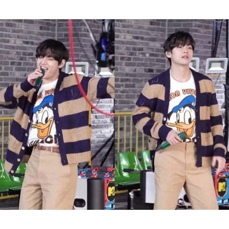 Aw-96 Cardigan V Taehyung Bts - Cardigan Run Bust Premium