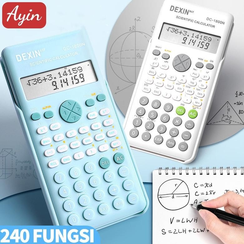 

Kalkulator Sekolah / Kalkulator Scientific / Kalkulator Ilmiah 240 Fungsi / Kalkulator Sains / Kalkulator SinCosTan AST