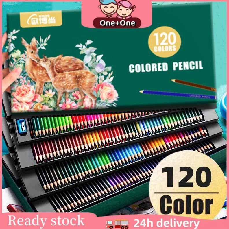 

Buy 1 Free 2 PerautOne+One 48/72/120 Warna High Grade Oil Pencil Color Pensil Warna Minyak AST